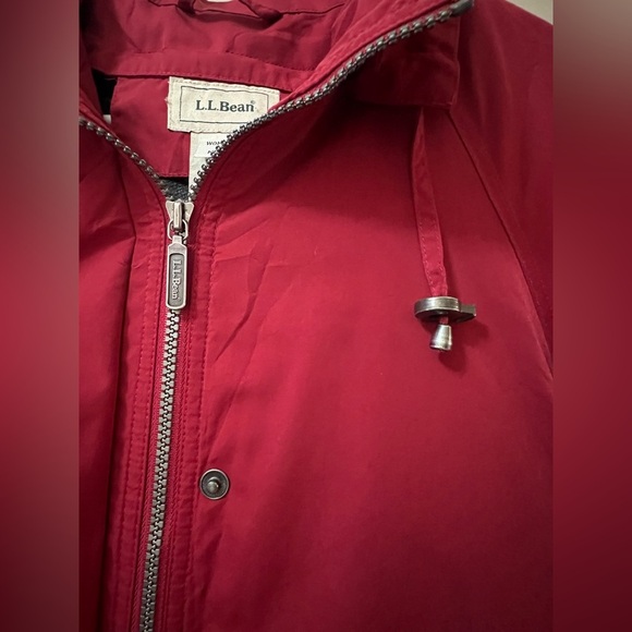 L.L. Bean Women's Vintage Red Size M Winter Jacket Wool Blend Removable Lining - Picture 7 of 10